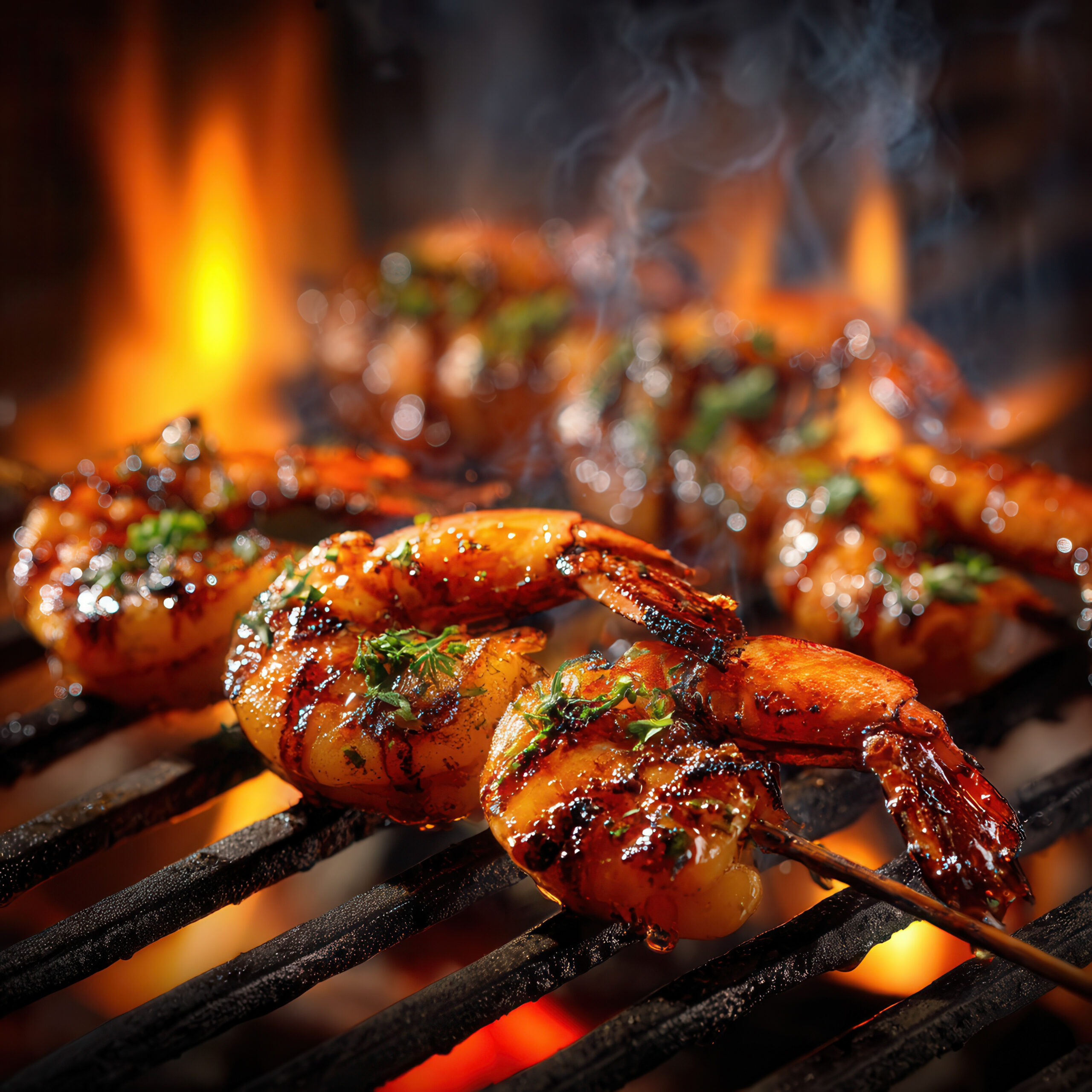 Bourbon Grilled Shrimp Skewers - Menu option by John Michael Events Catering